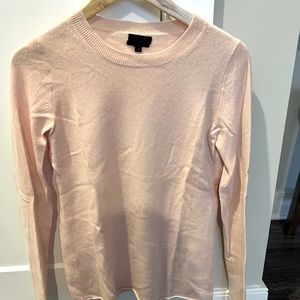 J Crew Italian Cashmere Baby Pink Crew Neck Sweater
